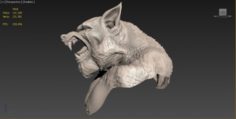 3D Werewolf Bust 3D Model