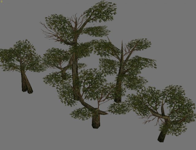 Game Model Arena – Variation grass flowers trees 0 3D Model