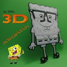 DIBUJO 3D       BOB ESPONJA 3D Print Model