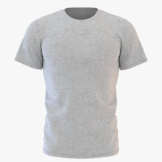 Men Round Neck T-Shirt 3D Model