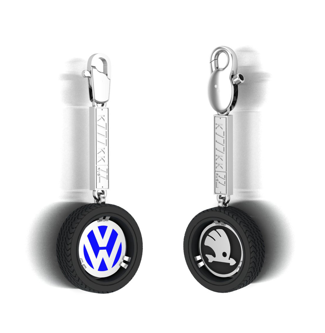 Keychain car wheel 3D Model