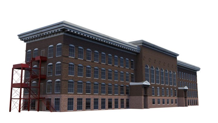 School Building 3D Model