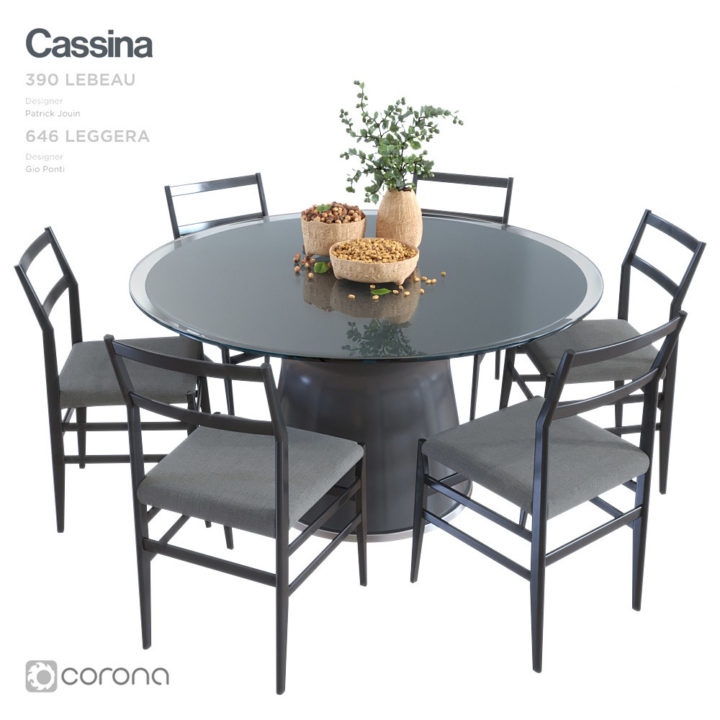 Cassina 390 LEBEAU_ 646 LEGGERA 3D Model