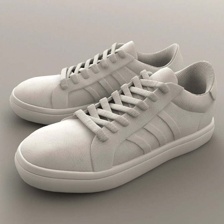 White Sneakers 3D Model