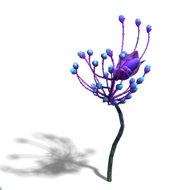 Wizard of the forest – supernatural flowers 02 3D Model