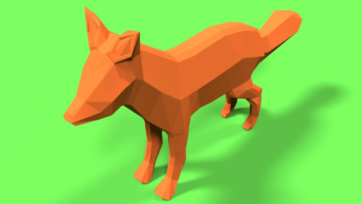 3D Low Poly Fox 3D Model