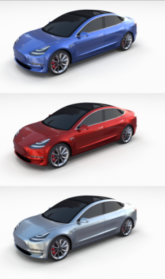 Tesla Model 3 Pack 3D Model