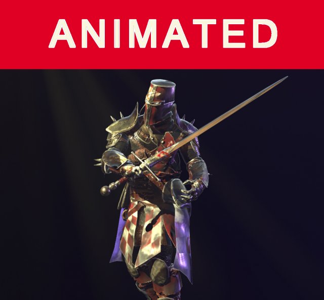 Crusader knight 3D Model