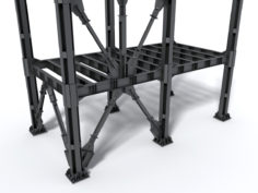 Modular Steel Construction Components 3D Model