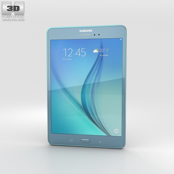 Samsung Galaxy Tab A 8.0 Smoky Blue 3D Model