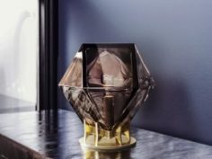 Welles Double Blown Glass Desk Lamp 3D Model