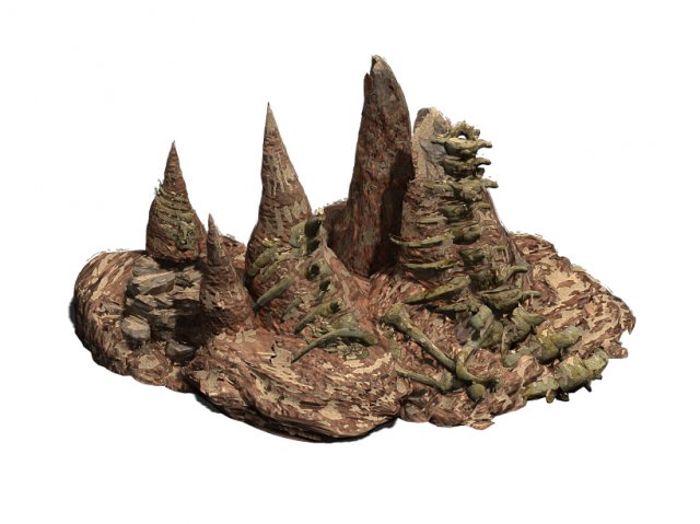 Desert – BOSS altar fossil bones 3D Model