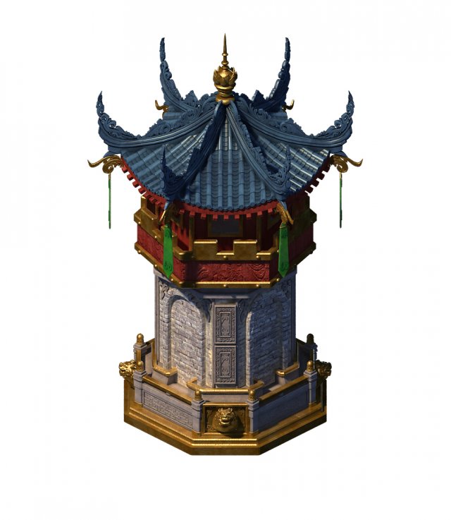 Building – contest ring – decorative tower 3D Model