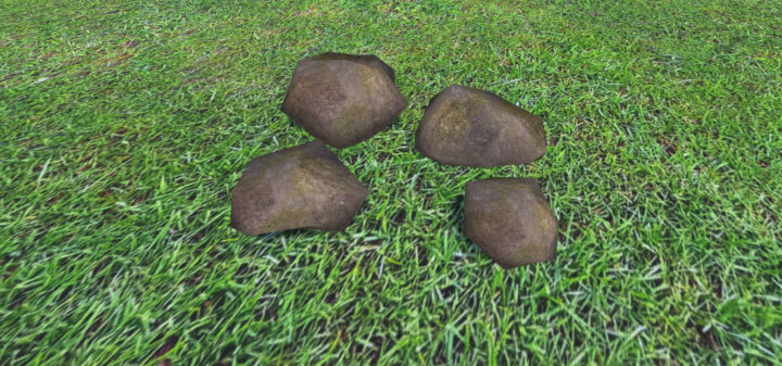 Small Ground Rock Pack 2 3D Model