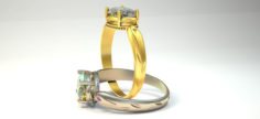 3D Wedding Ring Beautifull Women Ring Ready for Print Jewelery Ring 3D print model 3D Model