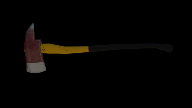 Fire axe-Low poly 3D Model