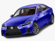 Lexus IS F-sport 2017 model 3D Model