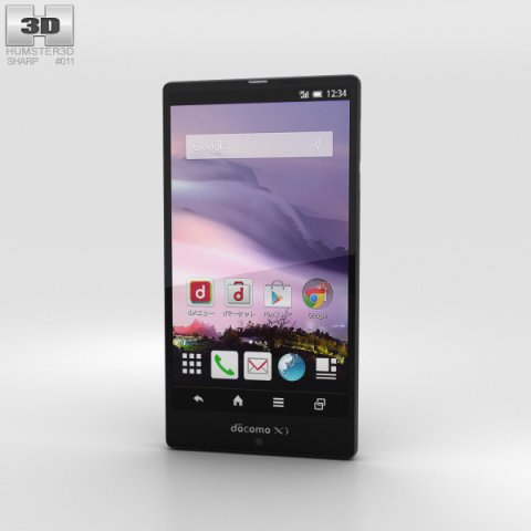 Sharp Aquos Zeta SH-04F Black 3D Model