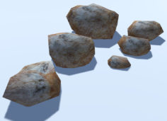 Ultra Low Poly Rock Pack 17 3D Model