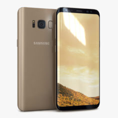 3D Samsung Galaxy S8 Maple Gold 3D Model