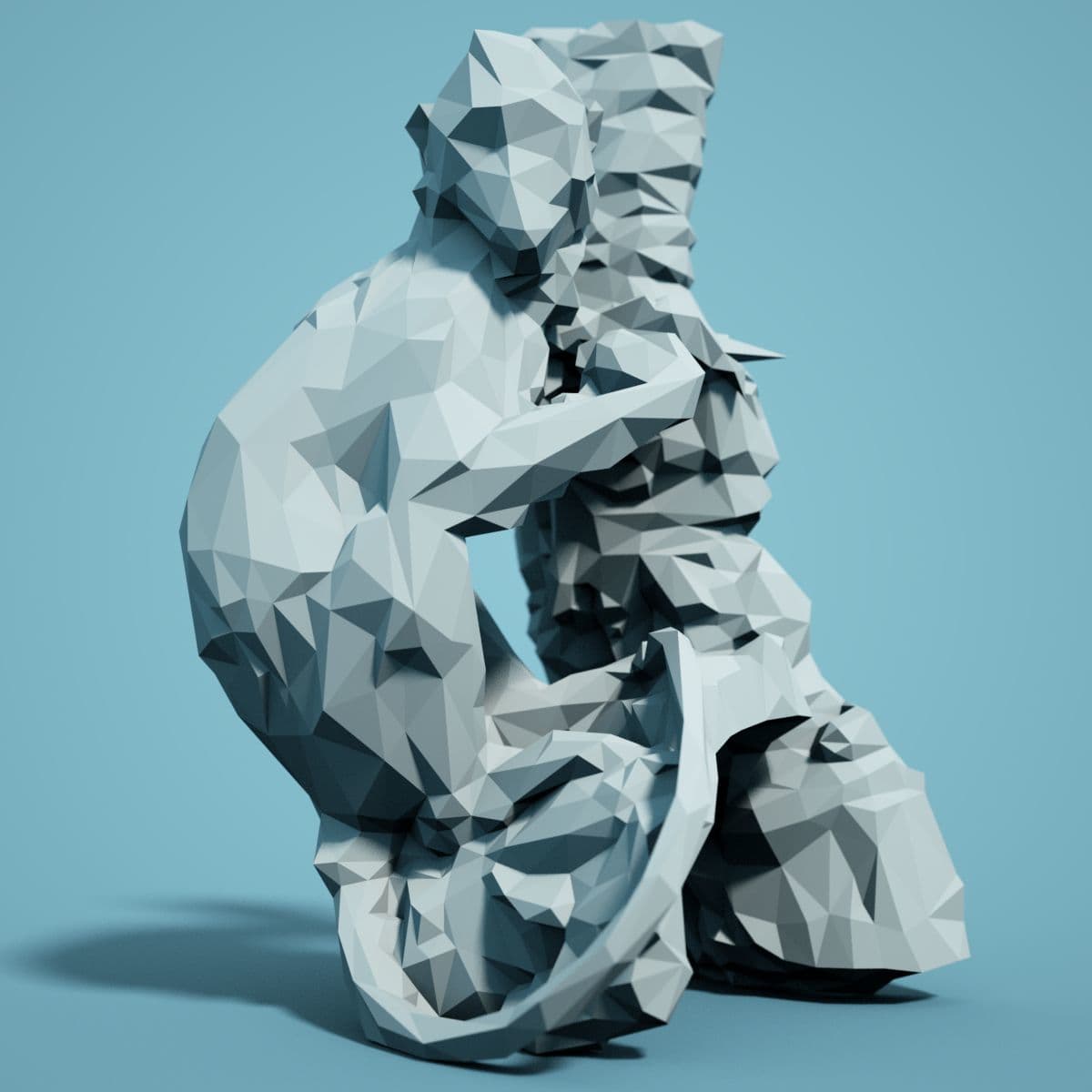 Low Poly Monkey 3D Model