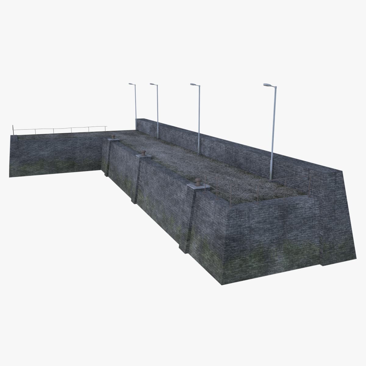 3D Pier 4 (Low Poly) 3D Model
