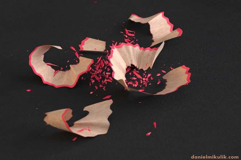 HD Pencil Chips Shavings 3D Model