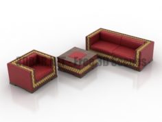 Bakokko set sofa armchair table 3D Collection