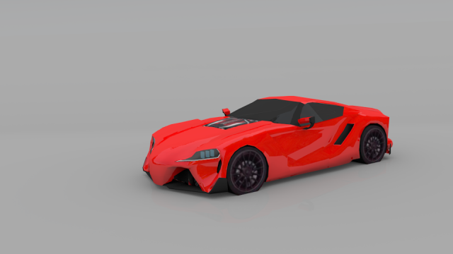 Car red japan 3D Model