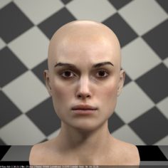 3d model Keira Knightley head 3D Model