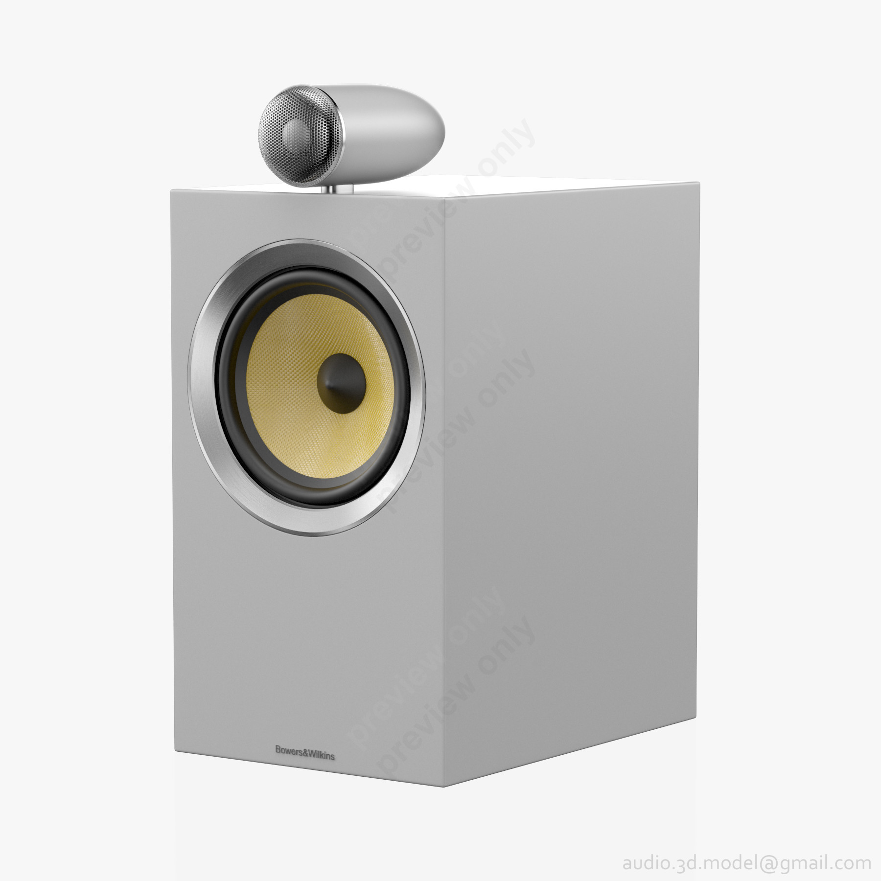 3D Bowers & Wilkins CM6 S2 Satin White model 3D Model