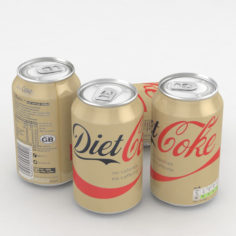 Beverage Can Coke Diet 330ml 3D Model