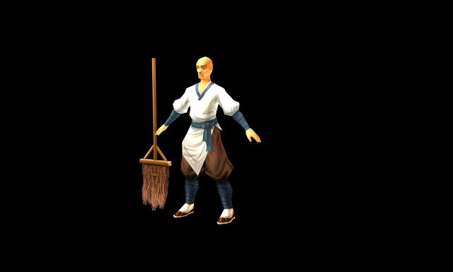 Game Model – Taoist comprehension scene – sweeping 3D Model