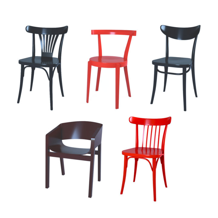 Set of chairs 3D Model