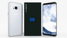 Samsung Galaxy S8 Arctic Silver 3D Model