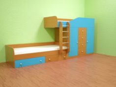 Childrens bed – M517 3D Model