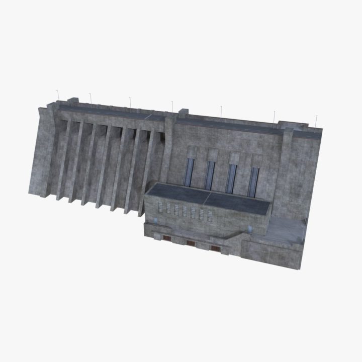Hydroelectric Dam 2 3D Model