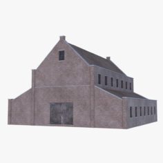 Old brick barn 3 3D 3D Model