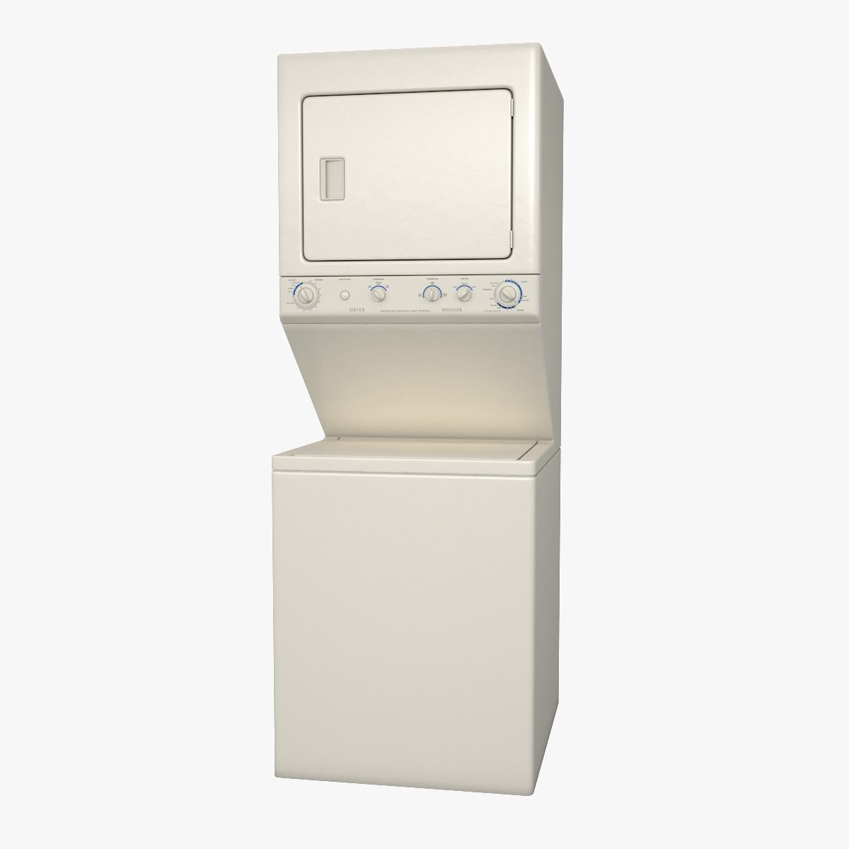 Stacked Washer & Dryer 3D Model