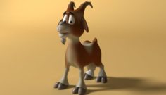 Cartoon Goat Rigged 3D Model