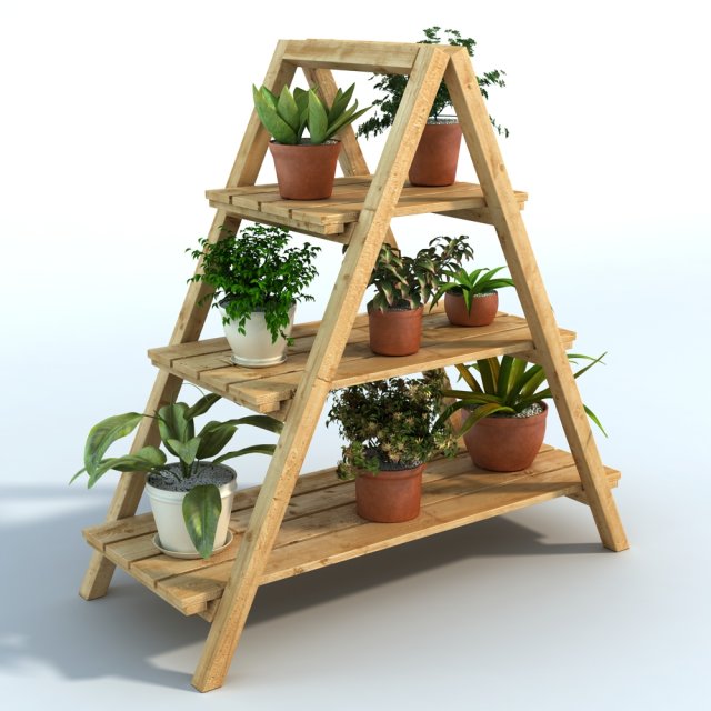 Plant with stand 3D Model