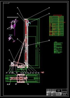 KLU800 crawler piling machine drawings Free 3D Model