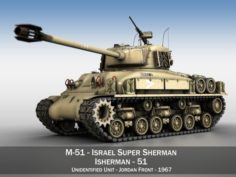 M51 Israel Super Sherman – 51 3D Model
