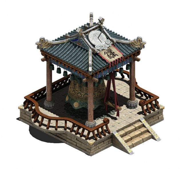 Ancient Chinese Architecture – Zhongting 04 3D Model