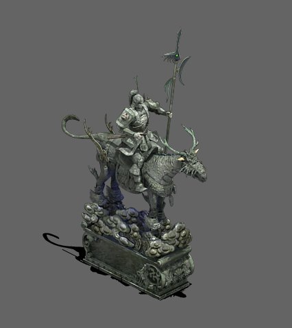 Temple of Mulan – statue 3D Model