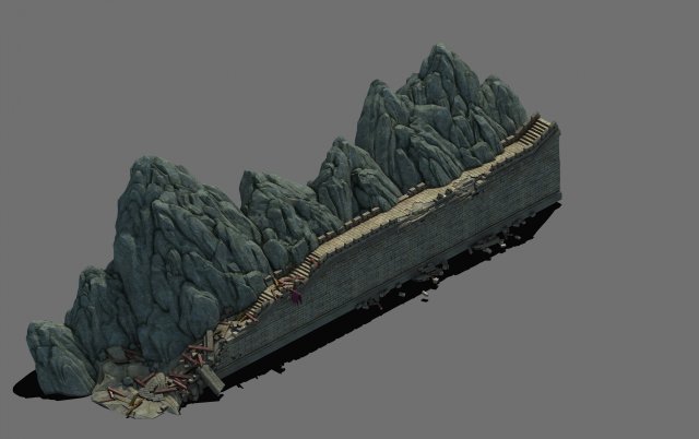Family defense battlefield – walls 3D Model