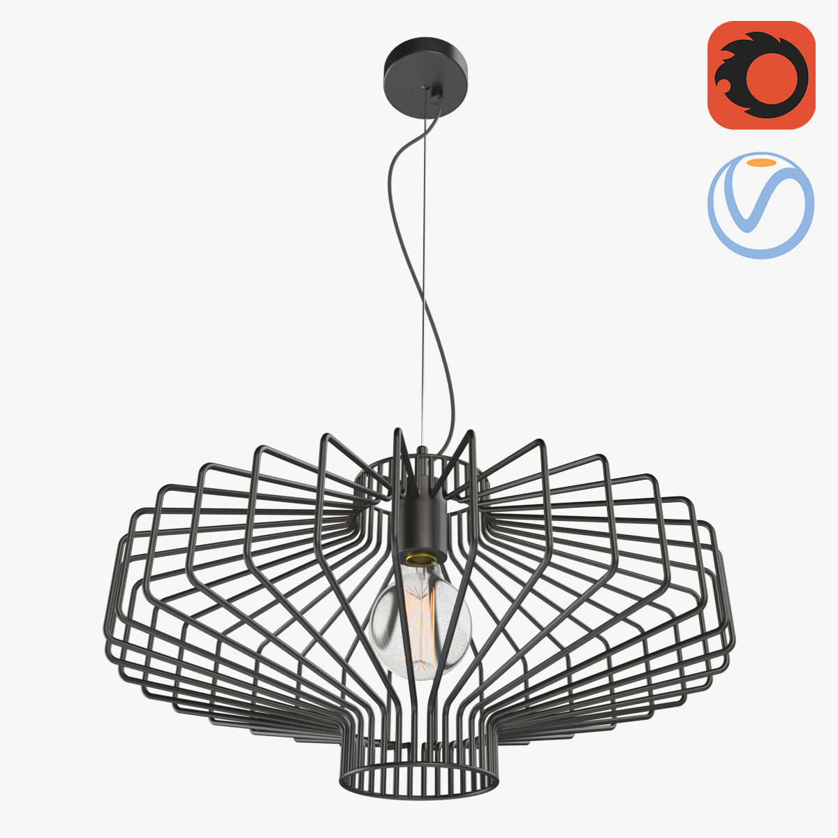 Lattice Loft Chandelier 3 3D Model