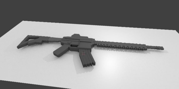 LowPoly assault Gun 3D 3D Model