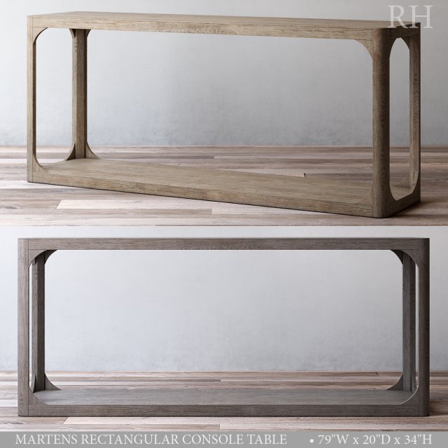 MARTENS RECTANGULAR CONSOLE TABLE 3D Model