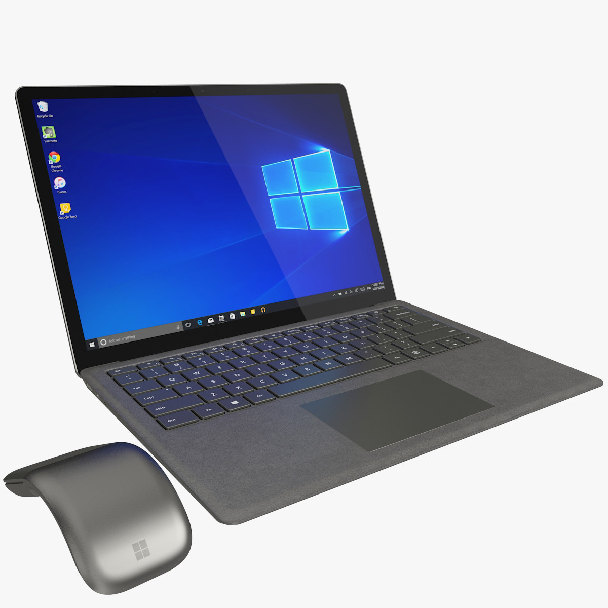 Microsoft Surface Laptop Graphite Gold (Rigged) 3D Model